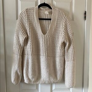 Ady P cream ivory sweater v neck